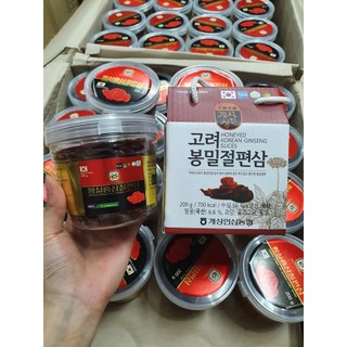 Hồng sâm thái lát tẩm mật ong hàn quốc hũ 200g