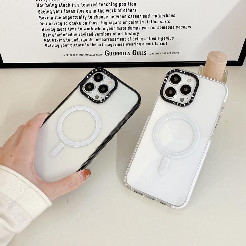 Ốp Điện Thoại PC Cứng Màu Trắng CASETIFY Cho iPhone 14 14Pro 11 12 13 Pro Max