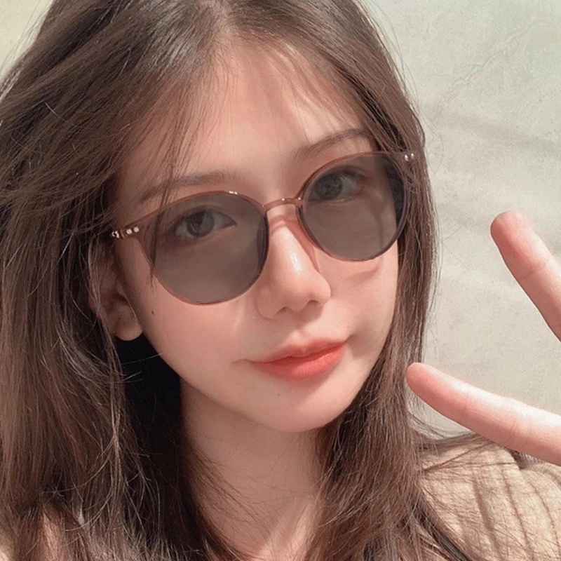 Mắt Kính Chống Tia UV400 Gọng Kim Loại Có Thể Thay Thế Dành Cho Nữ