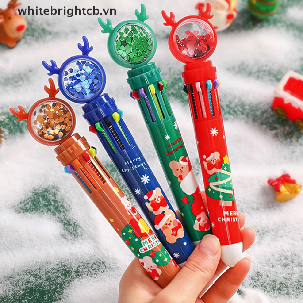 / / Giáng Sinh & Năm Mới ~ / / Bút Bi Hoạt Hình Ông Già Noel Mười Màu Đánh Dấu Trang Trí Giáng Sinh Nhiều Màu Sắc Làm Quà Tặng Văn Phòng Phẩm.