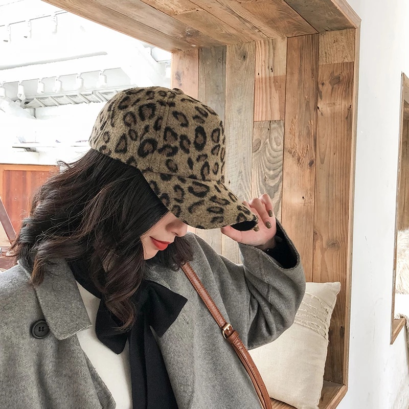 1 Mũ Lưỡi Trai Họa Tiết Da Báo Phong Cách Hip Hop Thời Trang