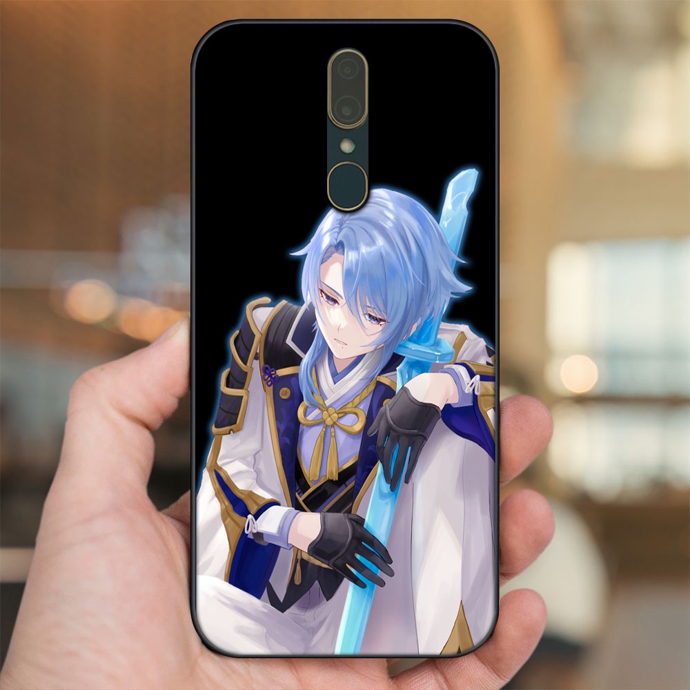 Ốp lưng Oppo F11 viền đen in hình Kamisato Ayato Genshin Impact