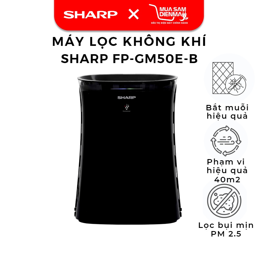 Máy lọc không khí và bắt muỗi Sharp FP-GM50E-B (40m2 Thái Lan)