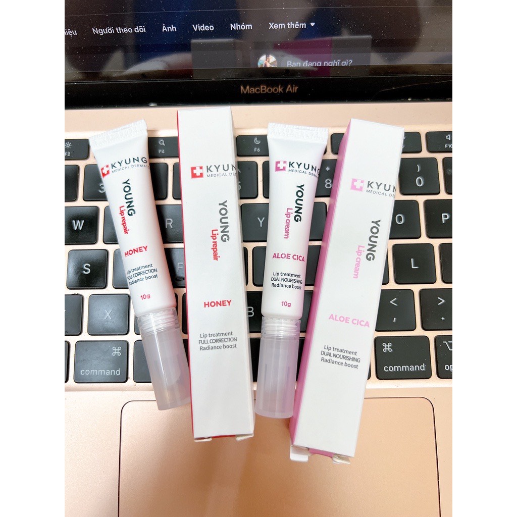 Son dưỡng Young Lip Cream cấp ẩm và son treatment Young Lip Repair Kyunglab chính hãng, son dưỡng ẩm, môi căng mịn màng