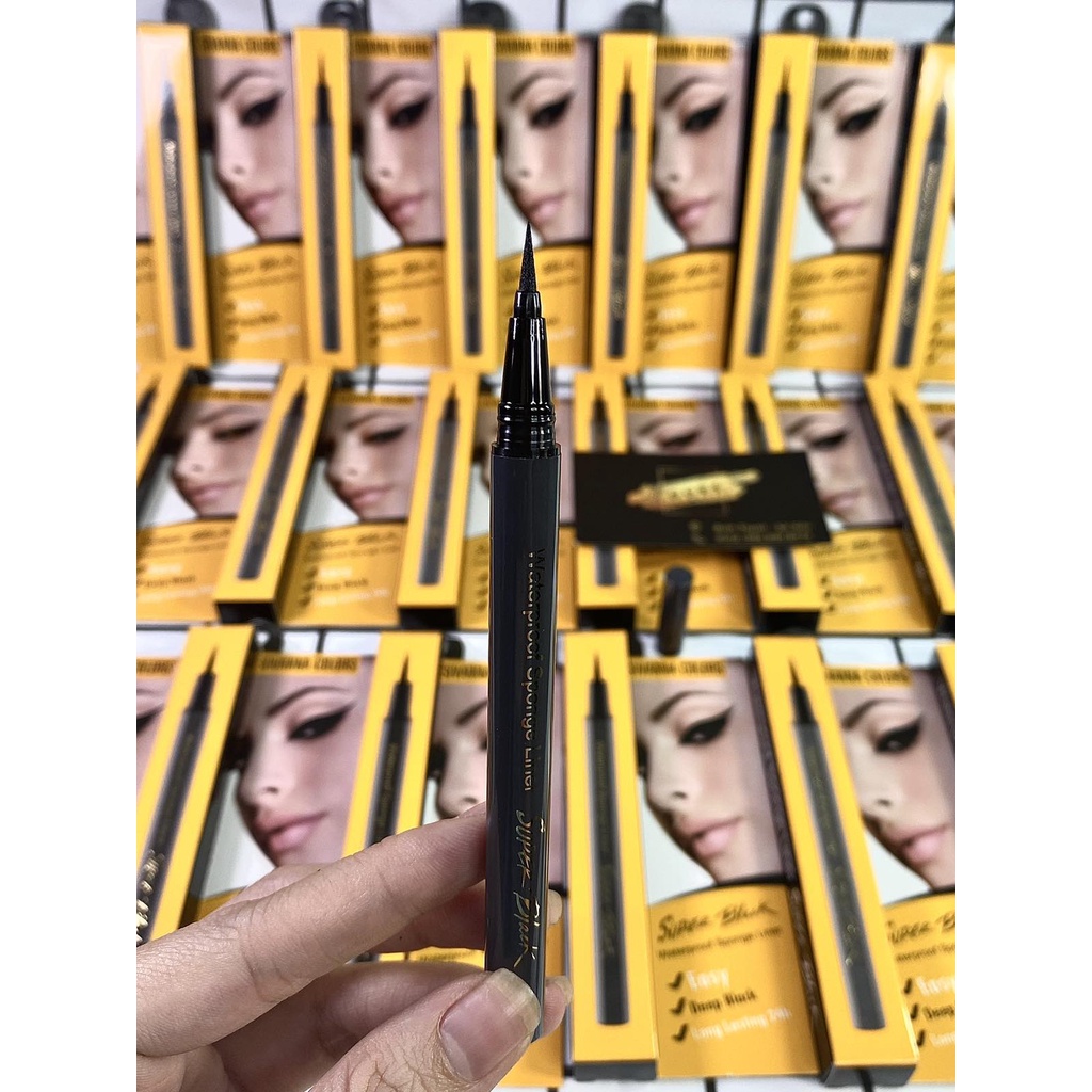Bút Kẻ Mắt Nước Không Trôi Sivanna Super Black Eyeliner Màu Đen