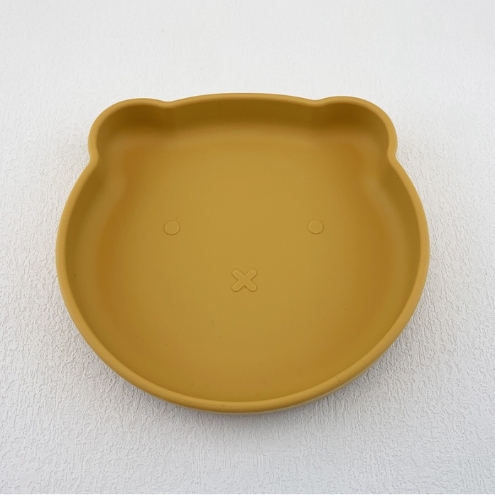 Khay Ăn Dặm Silicon Hình Gấu Shopmegold1, Khay Ăn Dặm Silicon Có Đế Hít Chống Trơn Trượt Chất Liệu Siêu Bền Cho Bé