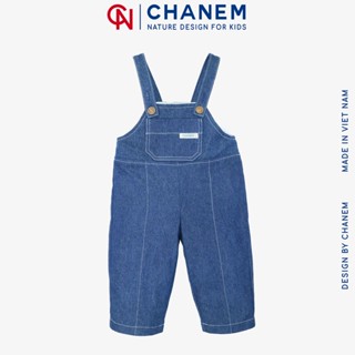 Quần yếm bò cho bé gái và bé trai nelly chanem có túi trước - ảnh sản phẩm 2