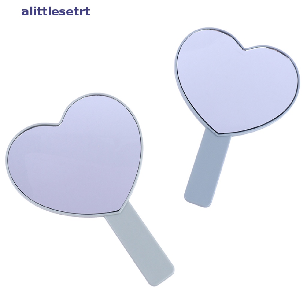1 Gương Trang Điểm Cầm Tay Hình Trái Tim Có Tay Cầm Tiện Lợi