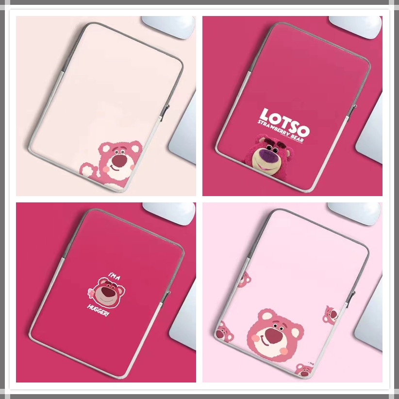 ⭐️Lotso⭐️PU waterproof laptop bag Sleeve 12 13 14inch Laptop Case Cute 15 inches Cartoon Briefcases iPad bag 10.2 11 10.5 12.9inch