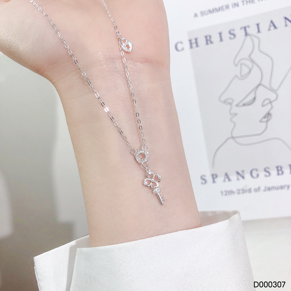 Dây chuyền chìa khóa tình yêu chất liệu bạc ý 925 thời trang phụ kiện trang sức Viễn Chí Bảo D000307