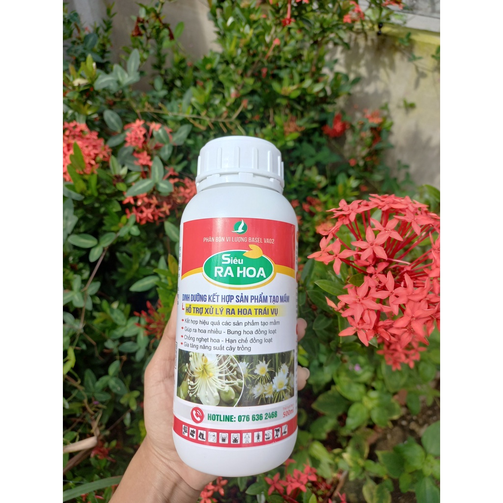 SIÊU RA HOA 500ML - PHÂN BÓN LÁ KÍCH THÍCH RA HOA, KÉO MẦM HOA RA MẠNH HƠN, ĐỒNG LOẠT