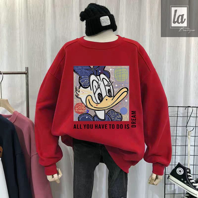 Sweater in hoạt hình vịt Daisy bigsize 50kg - 120kg