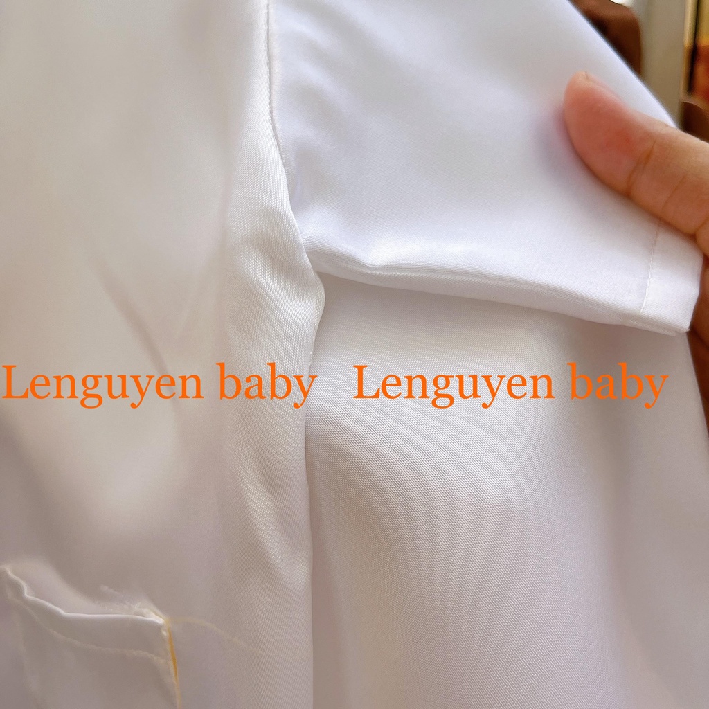 Bà ba Trắng cho bé 🎁 FREESHIP 🎁 - Lụa mềm mại, mát mẻ thấm hút mồ hôi, kiểu dáng xinh xắn