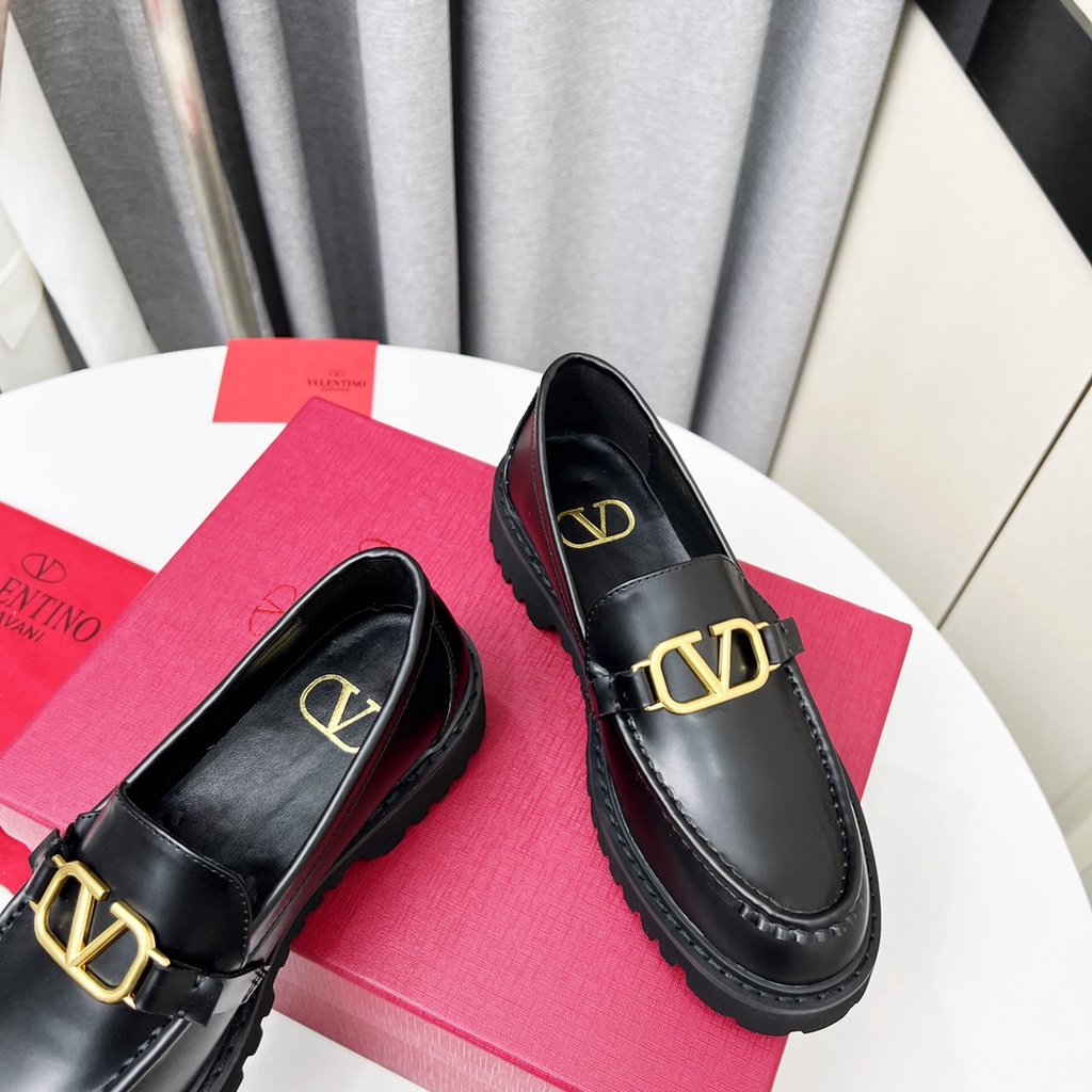 Giày búp bê da thật thương hiệu nổi tiếng Valentino phong cách basic, thời thượng