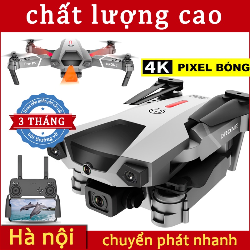 Flycam P5 Pro , máy bay camera 4K , Giá Rẻ Điều Khiển Từ Xa Quay Phim , Chụp Ảnh Chống Rung, Kết Nối WIFI 5G Có Tay Cầm