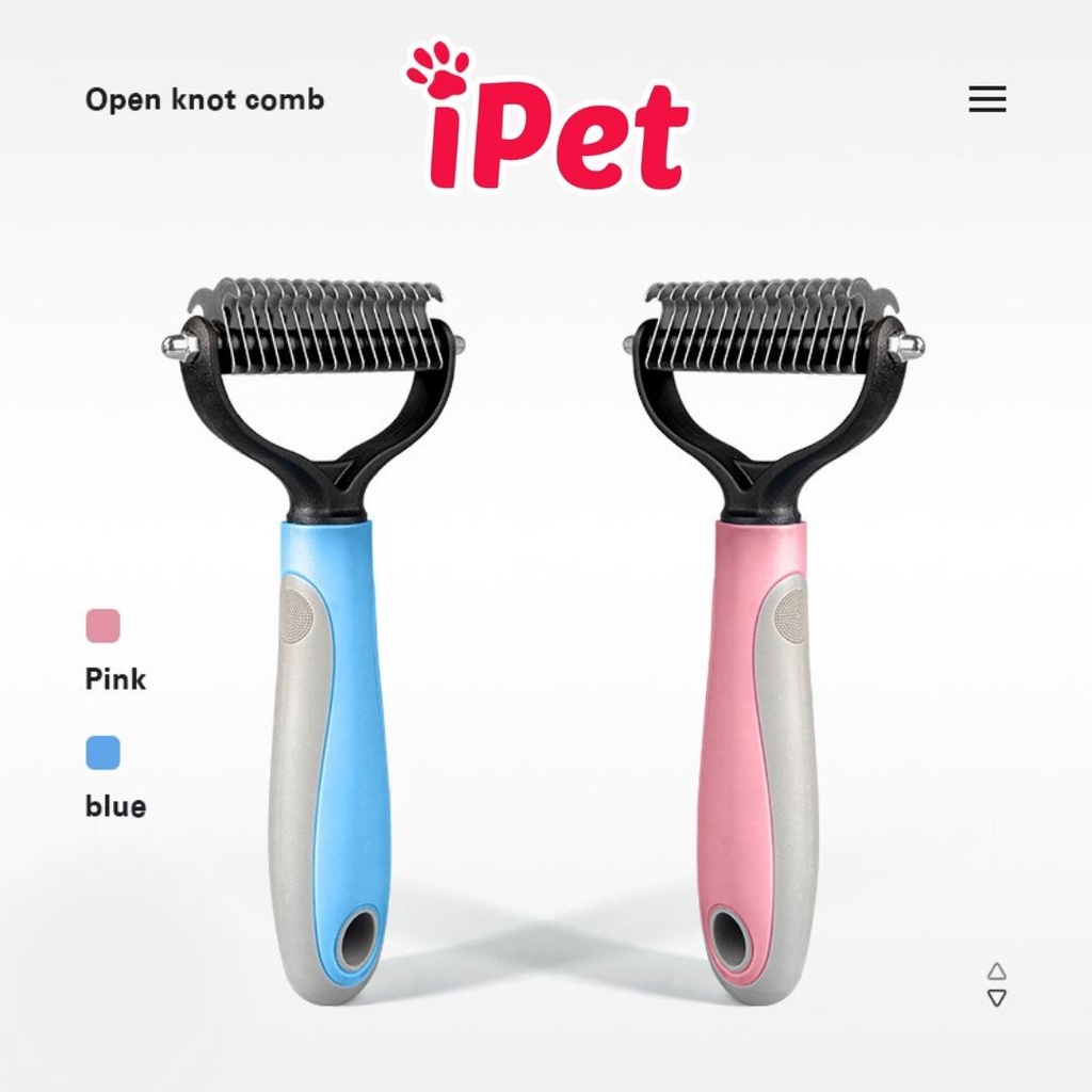 Lược chải gỡ lông rối cho thú cưng chó mèo cao cấp - iPet Shop