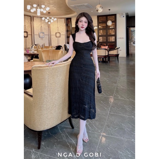 Váy ren dáng dài tiểu thư