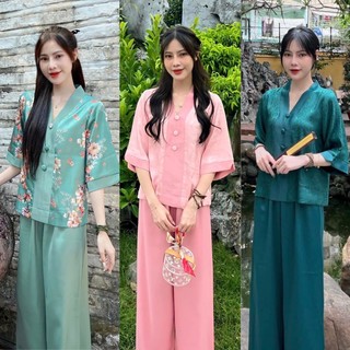 Bộ đi lễ chùa - quần áo đi lễ chùa bộ lụa vân hàng thiết kế cao cấp và sang trọng