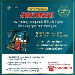 Mua 2 tặng 1 Viên khớp Vẹm Xanh Gremuss giảm đau sưng xương khớp thoái hóa khớp mỏi vai gáy nhập khẩu từ 𝗡𝗲𝘄𝗭𝗲𝗮𝗟𝗮𝗻𝗱