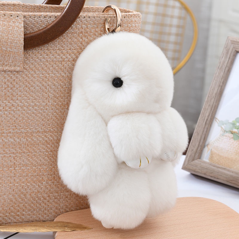 Móc Khóa Thỏ Nhồi Bông Mini Dễ Thương