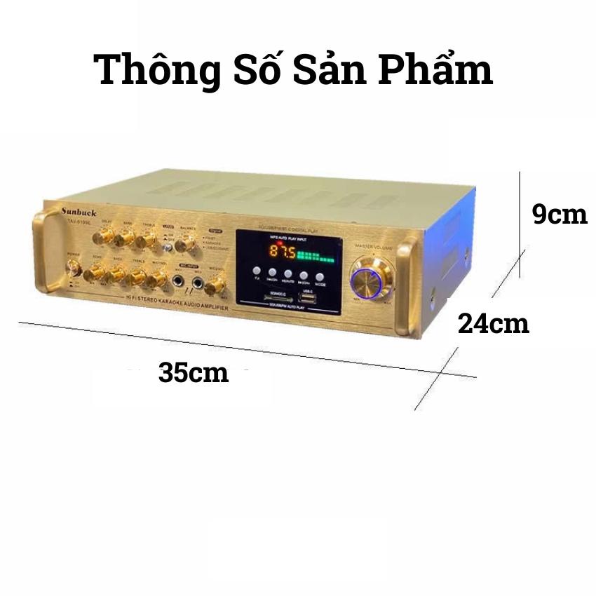 Amply bluetooth karaoke SUNBUCK 6199E đánh siêu đỉnh, công suất cực đại, âm thanh siêu đỉnh, giá rẻ nhất thị trường