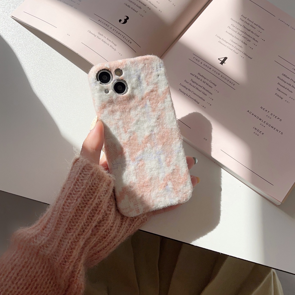 Ốp Điện Thoại Tpu Mềm Chống Rơi Họa Tiết Houndstooth Đơn Giản Cho iphone 14 13 12 11 Pro MAX Plus