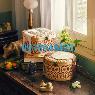 Giỏ tre/Làn tre đan hoa thị/Giỏ tre đựng quà tặng hàng mây tre xuất khẩu