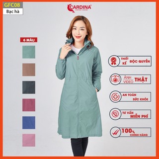 Áo khoác nữ CARDINA chất gió xước 2 lớp lót lưới dáng choàng cao cấp cản gió chống thấm nước GFC