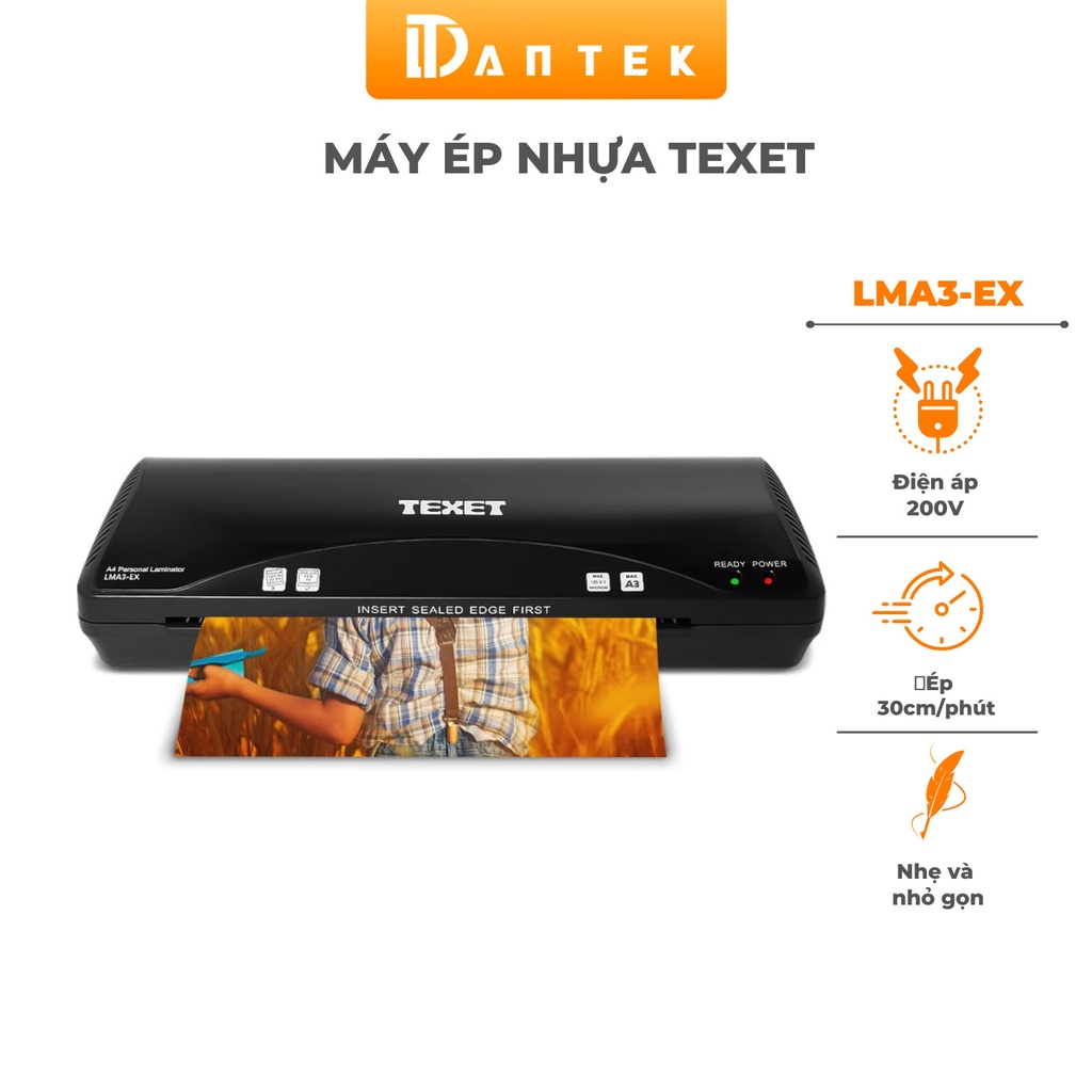 Máy ép nhựa Texet LMA3-EX có kiểm soát nhả kẹt giấy