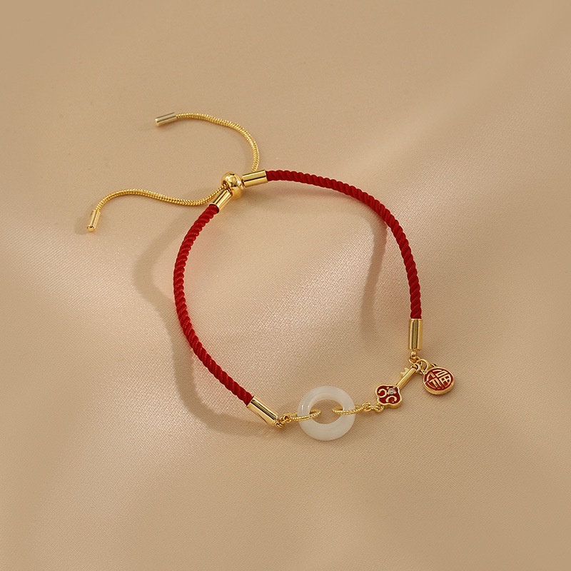 2023 Năm Mới Bình An Khóa Dây Đỏ Vòng Đeo Tay Cho Nữ Mão Vòng Tay Tặng Điềm Lành vòng Tay