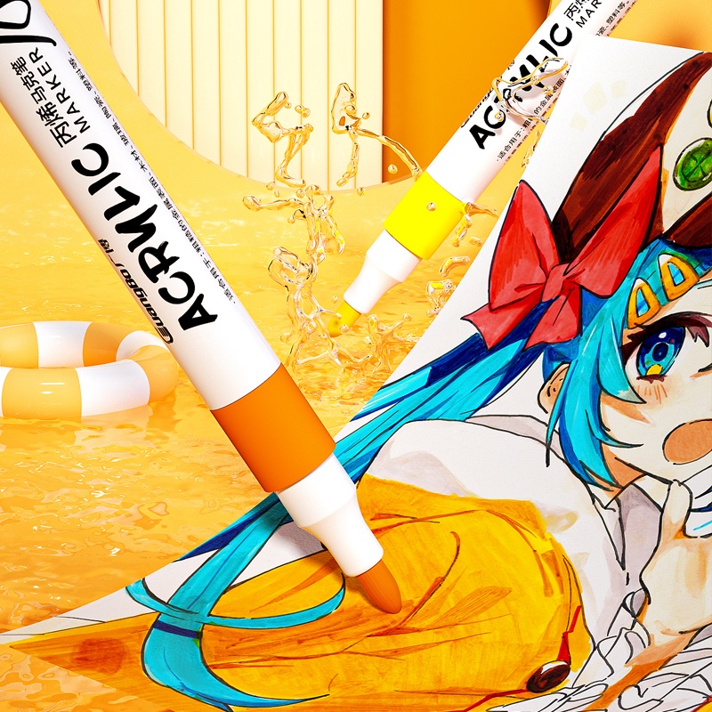 (12 Màu ) Bút Acrylic Marker Có Thể Vẽ Lên Nhiều Chất Liệu GUBH02248