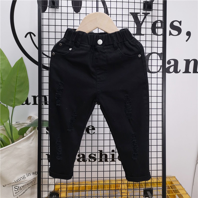 Quần dài kaki rách nhẹ nhàng cho bé trai/ bé gái, DUCK406