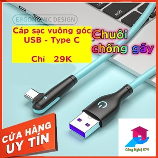 Dây sạc, cáp sạc usb - type c, góc vuông 90 độ