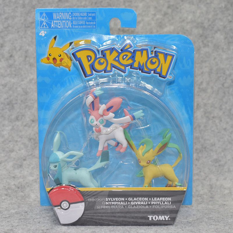 Bộ 3 Mô Hình Đồ Chơi Nhân Vật Pokemon Go Eevee Evolution