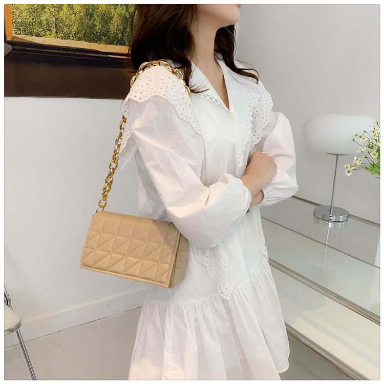 Túi Đeo Chéo Hình Vuông Nhỏ Có Khóa Kéo Phong Cách Âu Mỹ Thời Trang Cho Nữ