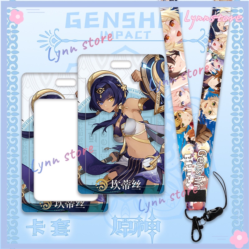 Genshin Impact Dori Yelan Nahida Nilou Lanyard For Keys Chain ID Credit Card Cover Pass Mobile Charm Huy hiệu Holder Key Phụ kiện Quà tặng cho người hâm mộ Balladeer
