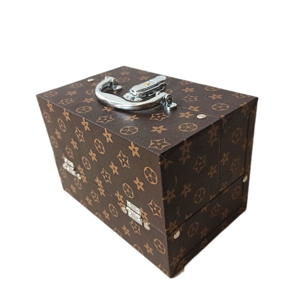 Hộp đựng mỹ phẩm, Cốp Mỹ Phẩm Chuyên Nghiệp, hộp chứa đồ trang điểm Hana Size 25x16x16  LK Shop