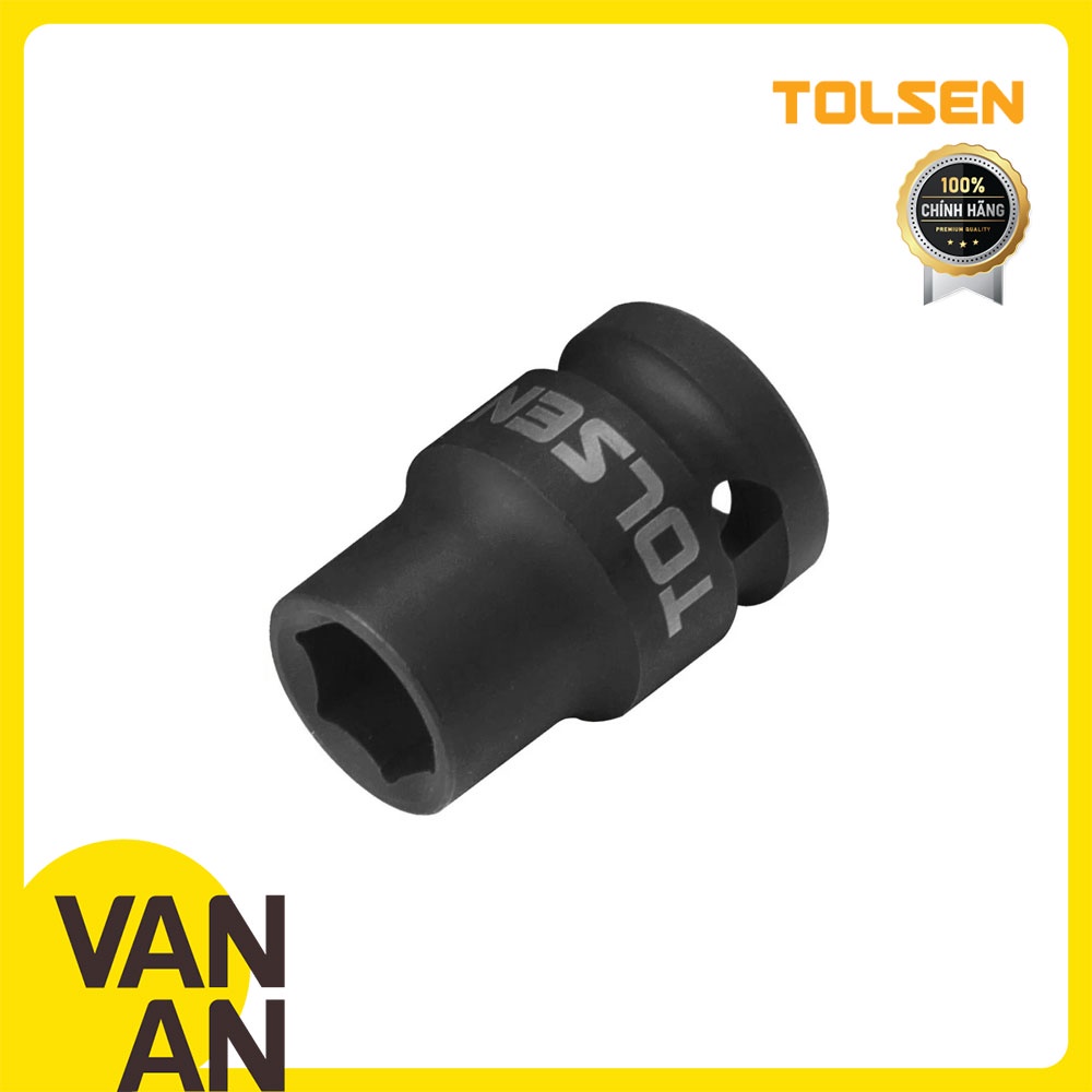 Khẩu đen ngắn 1/2" Tolsen, dùng cho máy vặn / siết bulong