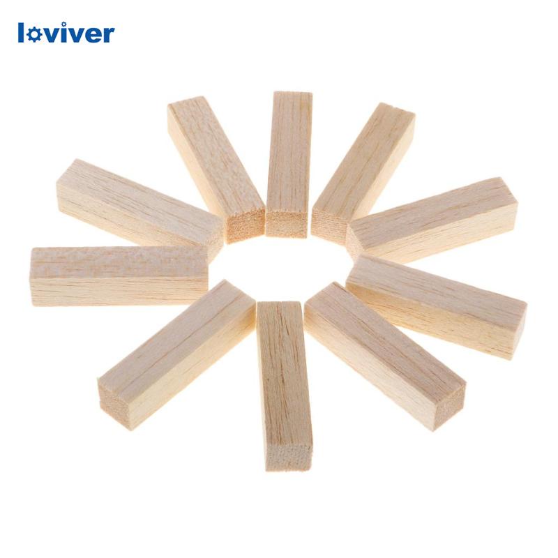 Set 10 Khối Gỗ Balsa Hình Vuông 80mm Chưa Hoàn Thiện