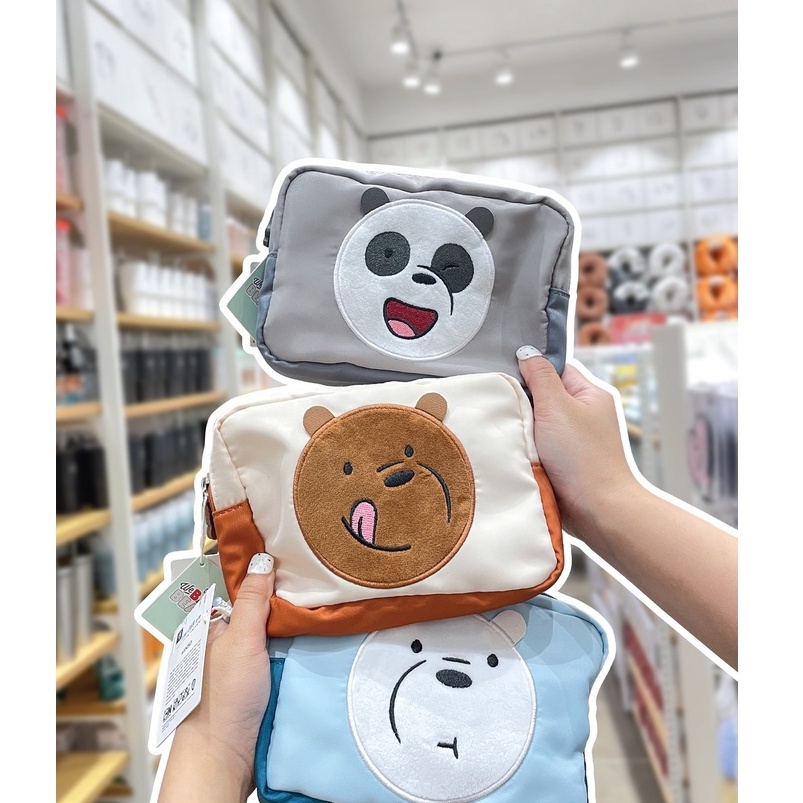 TÚI MỸ PHẨM WE BARE BEARS MINISO