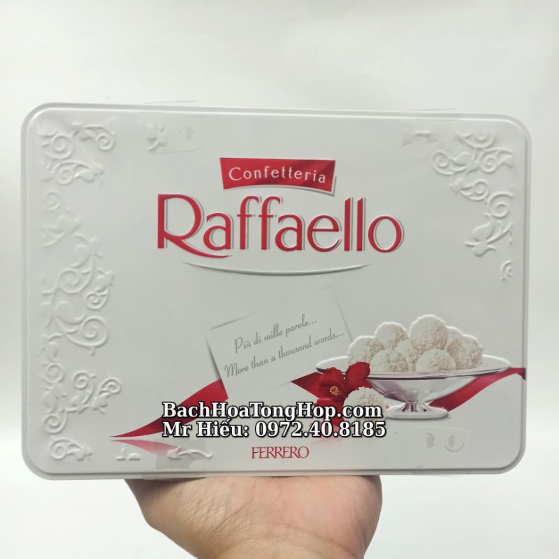 [Hỏa Tốc] Kẹo dừa Raffaello hộp sắt 300g