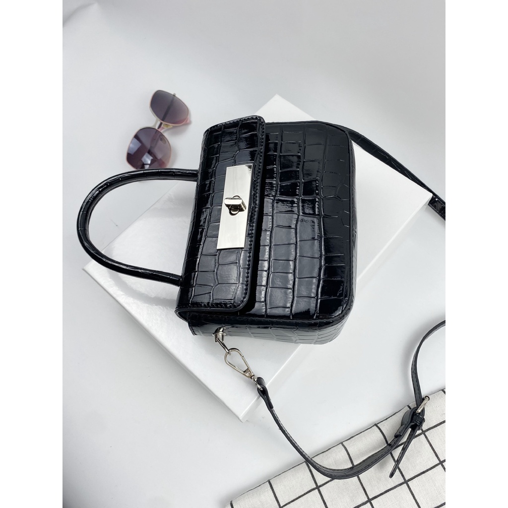 Túi Xách Đeo Chéo Họa Tiết Da Cá Sấu Thời Trang Dành Cho Nữ