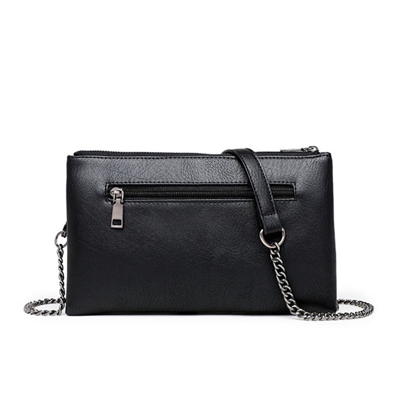 Túi Đeo Chéo Màu Đen Đính Đinh Tán Đơn Giản Thời Trang Cho Nữ