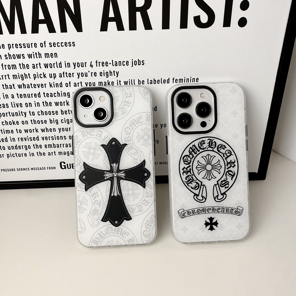 Ốp Điện Thoại Nhựa pvc In Hình logo Chrome Hearts Iphone 11 11 Promax 12 12 Pro 12 Promax 13 13 Pro 13 Promax 14 14 Plus 14 Pro 14 Promax