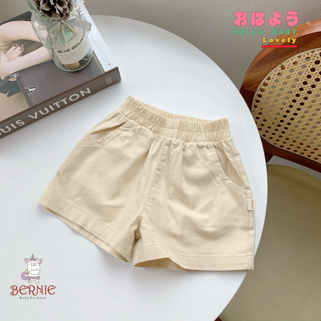 Quần sooc đùi linen kaki mềm bé trai - ảnh sản phẩm 7