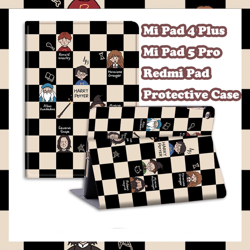 Hoạt Hình Bao Da Máy Tính Bảng Nắp Gập Mềm Họa Tiết Harry Potter Có Ngăn Đựng Bút Cho Xiaomi 4 / 4 Plus 11 "12.4" Mi Pad 5 / 5 Pro