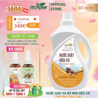 Nước Giặt Xã Bồ Hòn Moleaf tinh dầu Hoa Cam 2000ml