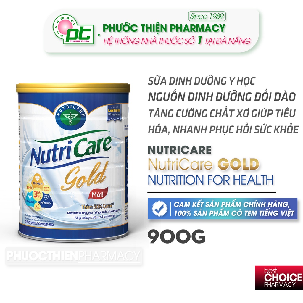 NutriCare Gold - Sữa Dinh Dưỡng Dành Cho Người Lớn Tuổi Lon 900g