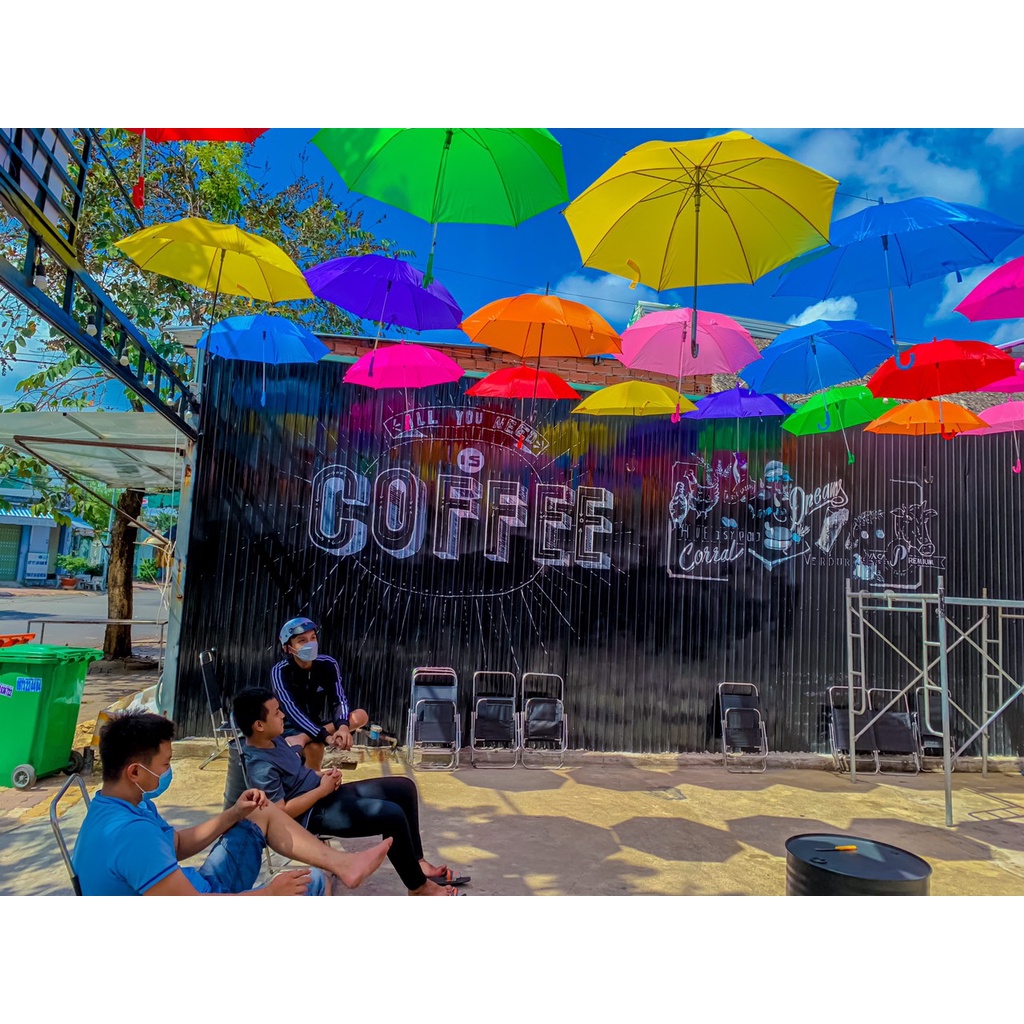 COMBO 10 CHIẾC Ô, DÙ TRANG TRÍ NHIỀU MÀU, HÀNG ĐẸP