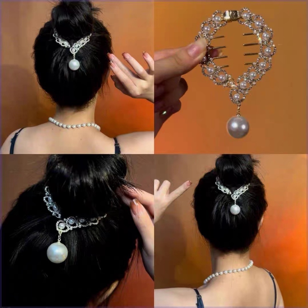 Kẹp Tóc Đính Đá Lấp Lánh Thời Trang Cho Nữ